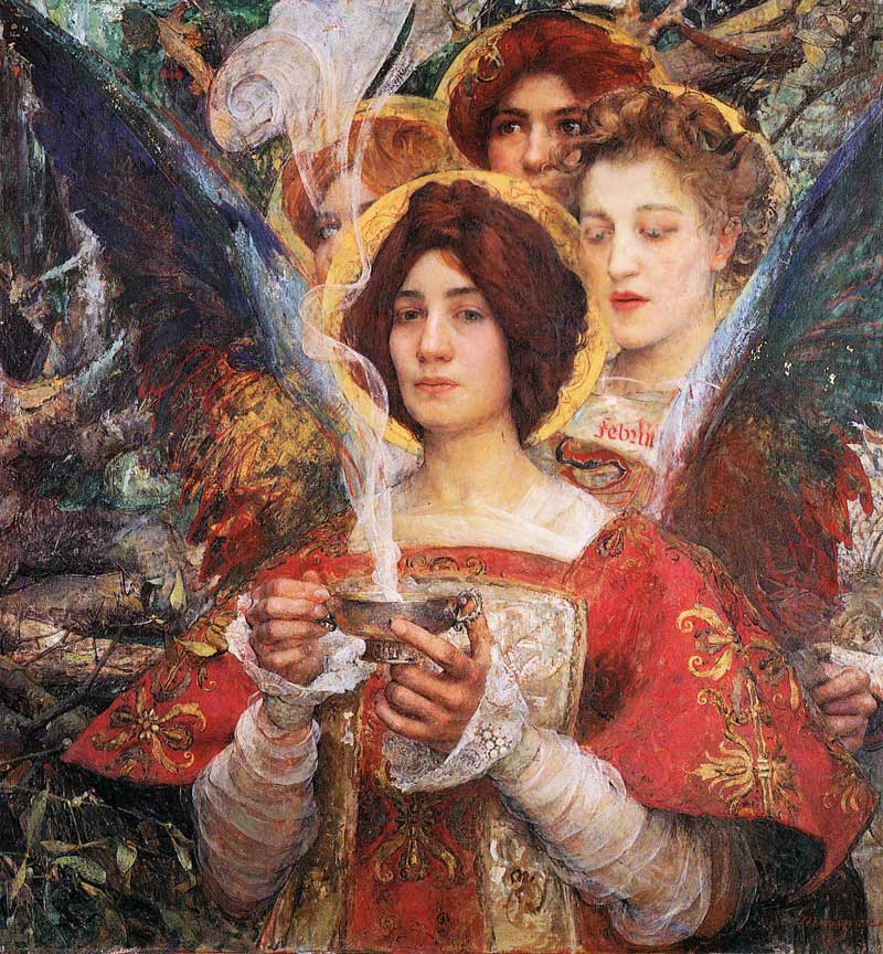 Edgar Maxence - French Symbolist painter. 1871 - 1954